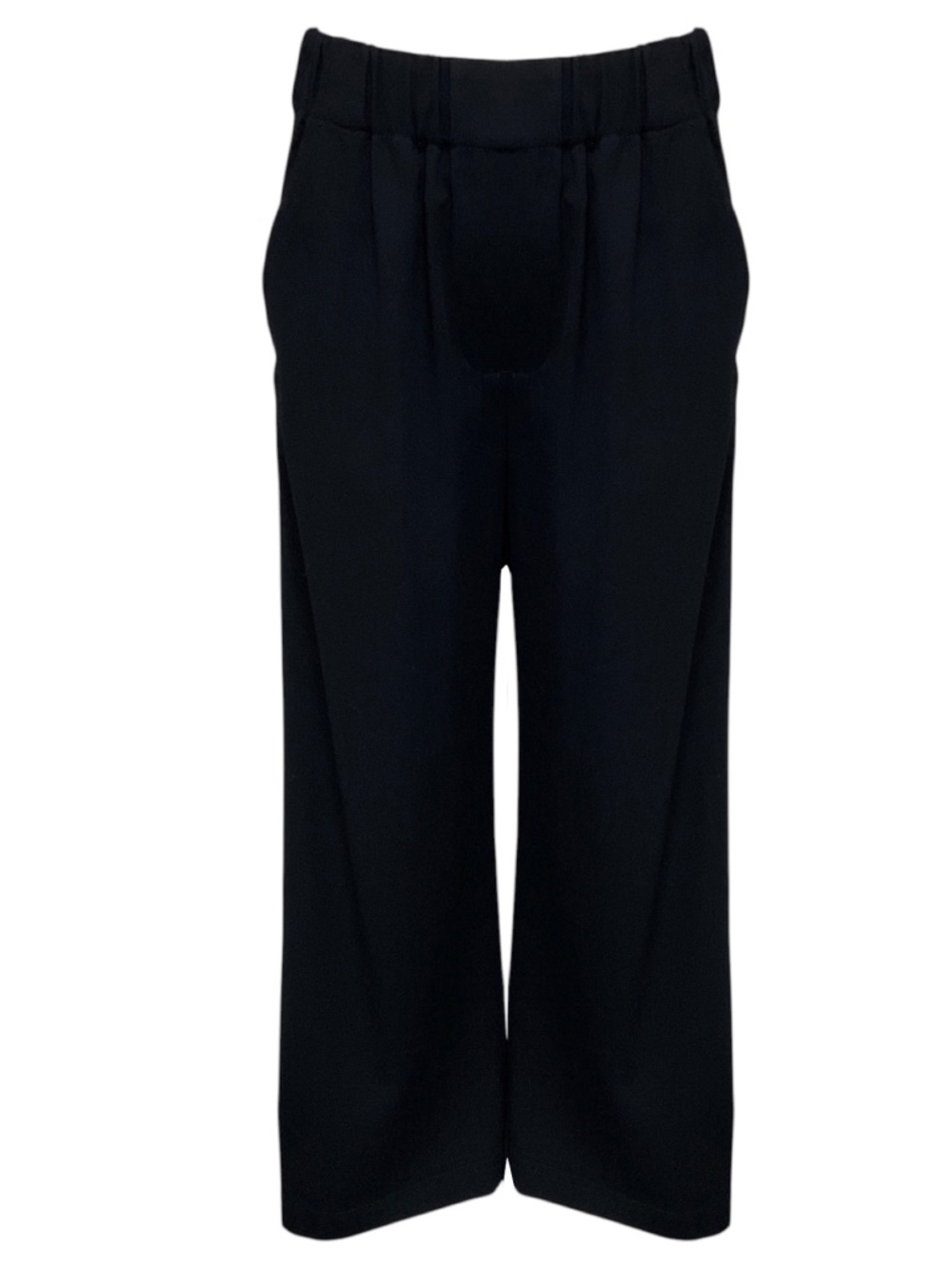 A.L.C. NAVY BLUE WOOL JACKSON PANTS WITH SNAP BUTTONS